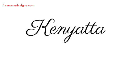 Classic Name Tattoo Designs Kenyatta Graphic Download