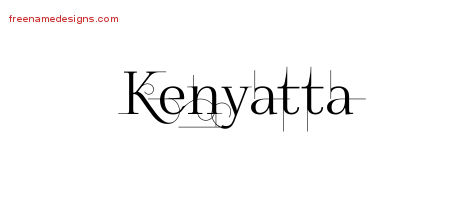 Decorated Name Tattoo Designs Kenyatta Free