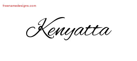 Cursive Name Tattoo Designs Kenyatta Download Free