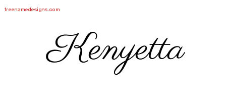 Classic Name Tattoo Designs Kenyetta Graphic Download