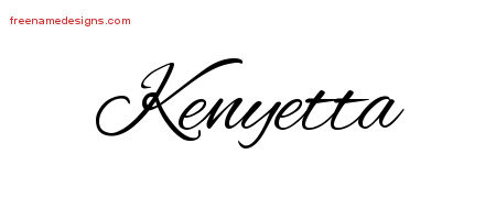 Cursive Name Tattoo Designs Kenyetta Download Free