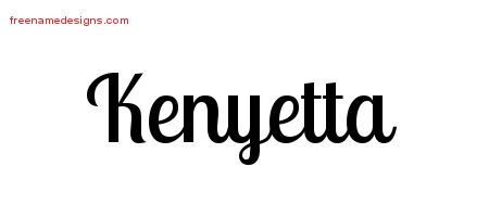 Handwritten Name Tattoo Designs Kenyetta Free Download