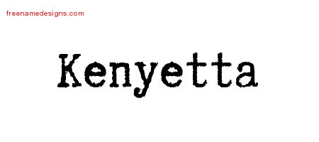 Typewriter Name Tattoo Designs Kenyetta Free Download