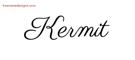 Classic Name Tattoo Designs Kermit Printable