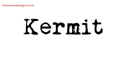 Vintage Writer Name Tattoo Designs Kermit Free