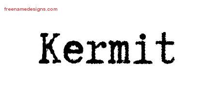 Typewriter Name Tattoo Designs Kermit Free Printout