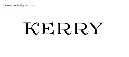 Cursive Kerry Flourishes Name Tattoo Designs Kerry Graphic Download - Free Name Designs