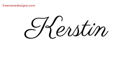 Classic Name Tattoo Designs Kerstin Graphic Download