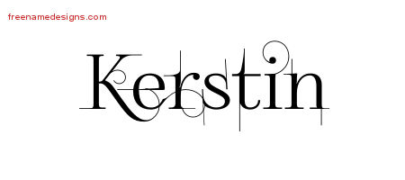 Decorated Name Tattoo Designs Kerstin Free