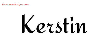 Calligraphic Stylish Name Tattoo Designs Kerstin Download Free