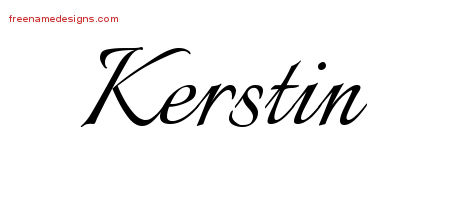 Calligraphic Name Tattoo Designs Kerstin Download Free