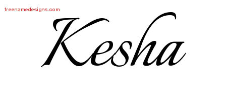 Calligraphic Name Tattoo Designs Kesha Download Free