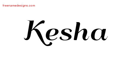Art Deco Name Tattoo Designs Kesha Printable