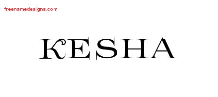 Flourishes Name Tattoo Designs Kesha Printable