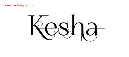 Decorated Name Tattoo Designs Kesha Free