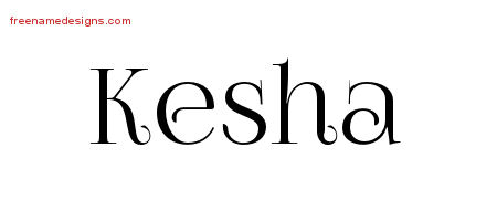 Vintage Name Tattoo Designs Kesha Free Download