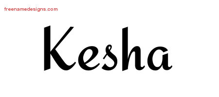 Calligraphic Stylish Name Tattoo Designs Kesha Download Free