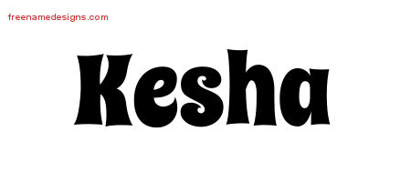 Groovy Name Tattoo Designs Kesha Free Lettering