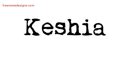 Vintage Writer Name Tattoo Designs Keshia Free Lettering