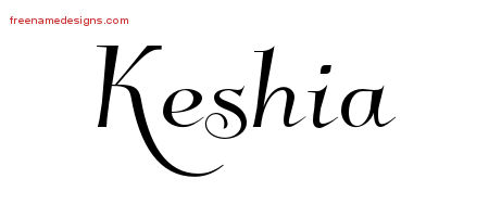Elegant Name Tattoo Designs Keshia Free Graphic
