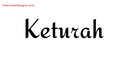 Calligraphic Stylish Name Tattoo Designs Keturah Download Free