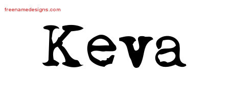 Vintage Writer Name Tattoo Designs Keva Free Lettering