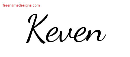 Lively Script Name Tattoo Designs Keven Free Download