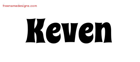 Groovy Name Tattoo Designs Keven Free