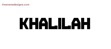 Titling Name Tattoo Designs Khalilah Free Printout