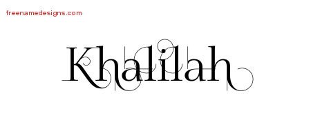 Decorated Name Tattoo Designs Khalilah Free
