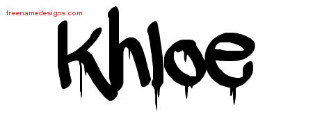 Graffiti Name Tattoo Designs Khloe Free Lettering