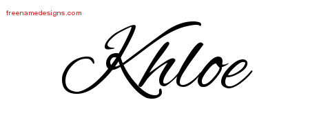 Cursive Name Tattoo Designs Khloe Download Free