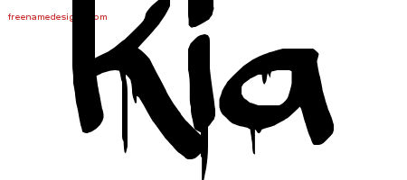 Graffiti Name Tattoo Designs Kia Free Lettering