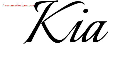 Calligraphic Name Tattoo Designs Kia Download Free