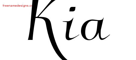 Elegant Name Tattoo Designs Kia Free Graphic