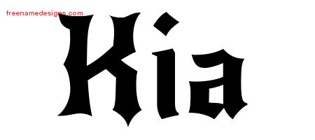 Gothic Name Tattoo Designs Kia Free Graphic