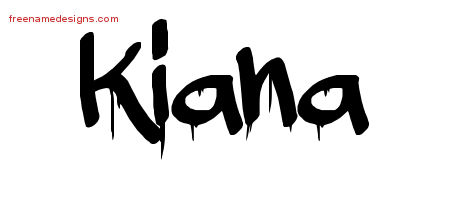 Graffiti Name Tattoo Designs Kiana Free Lettering