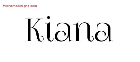 Vintage Name Tattoo Designs Kiana Free Download