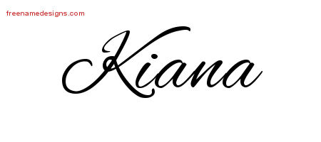 Cursive Name Tattoo Designs Kiana Download Free