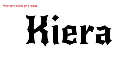 Gothic Name Tattoo Designs Kiera Free Graphic