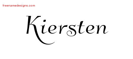 Elegant Name Tattoo Designs Kiersten Free Graphic