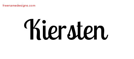 Handwritten Name Tattoo Designs Kiersten Free Download