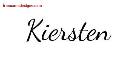 Lively Script Name Tattoo Designs Kiersten Free Printout