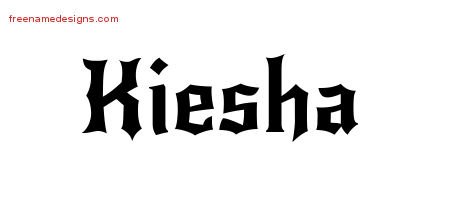 Gothic Name Tattoo Designs Kiesha Free Graphic
