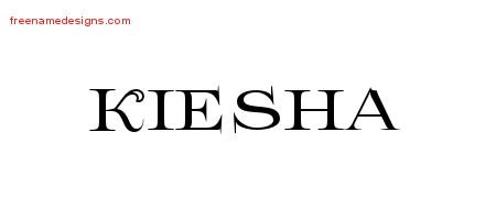 Flourishes Name Tattoo Designs Kiesha Printable