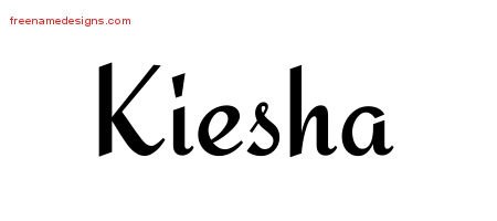 Calligraphic Stylish Name Tattoo Designs Kiesha Download Free