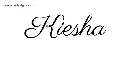 Classic Name Tattoo Designs Kiesha Graphic Download