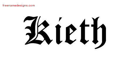 Blackletter Name Tattoo Designs Kieth Printable