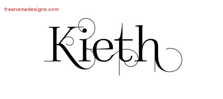 Decorated Name Tattoo Designs Kieth Free Lettering