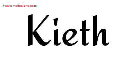 Calligraphic Stylish Name Tattoo Designs Kieth Free Graphic